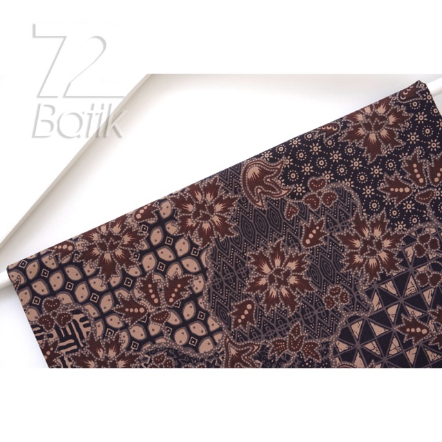 KAIN BATIK KATUN Premium Motif Sekar Jagad Warna Hitam Item Black 725052 Cap 72 Jarik Jarit Samping Kebat Panjang Batik Katun Modern Premium Bahan Seragam Batik Pernikahan Kantor Keluarga Murah Kamen Jadi Batik Bali Lembaran