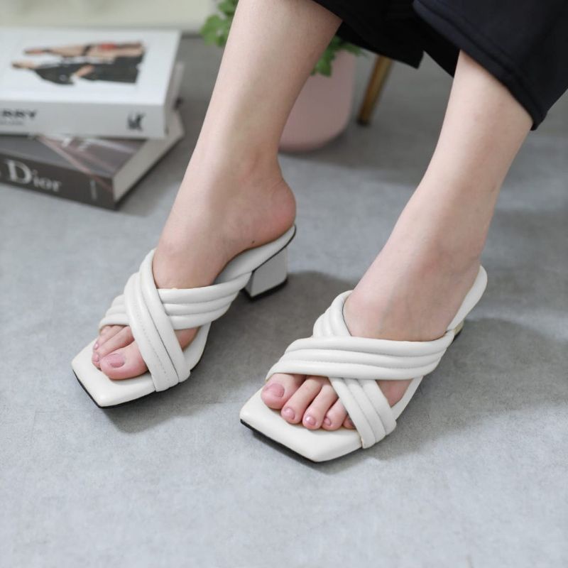 sandal /sepatu wanita hak tinggi/sendal Slop/sandal heels/wedges CLORIE KIMMI 5 CM