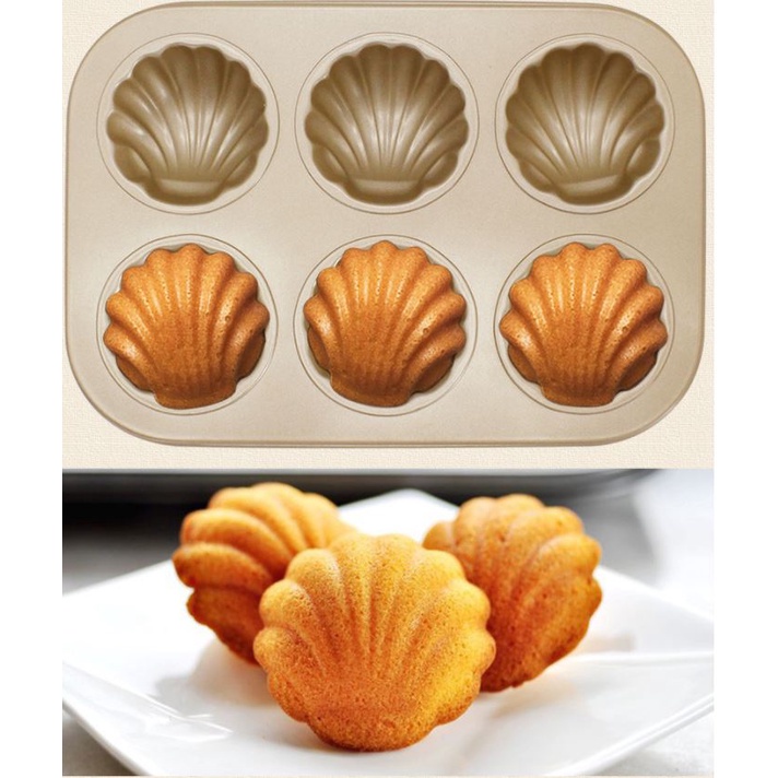 Cetakan Kue Teflon Loyang Oven Baking Tray Model madeleine shells