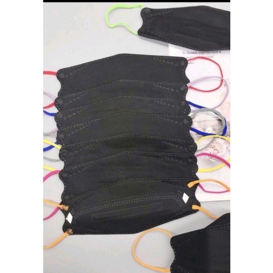 masker kf94 warna hitam tali warna warni