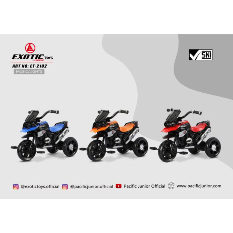 Sepeda Roda Tiga Anak Model Motor EXOTIC