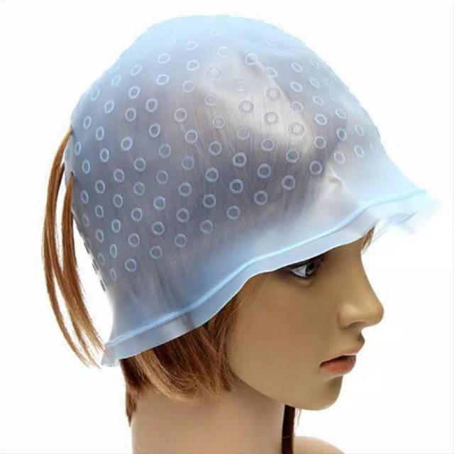 Topi Cat Rambut Highlight Silicon Cap Easy Way To Get Professional Result Diy Highlight Hair Shopee Indonesia