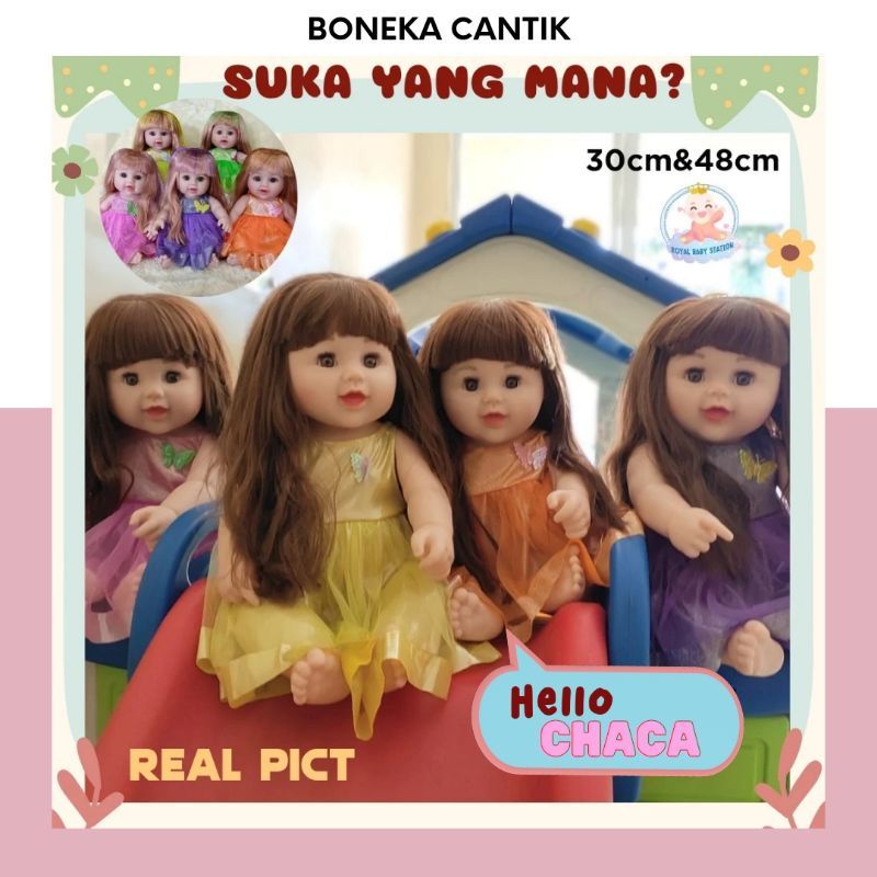 Boneka Chaca 30cm dan 48cm Full Body Model Baru Bersuara