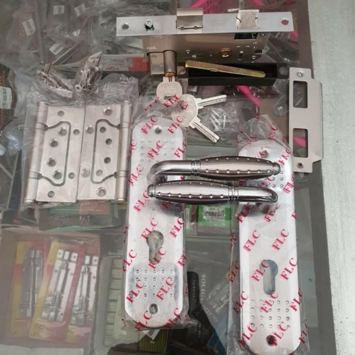 Pintu PVC Super Tebal Platinum 70x200cm Putih Kaca Single