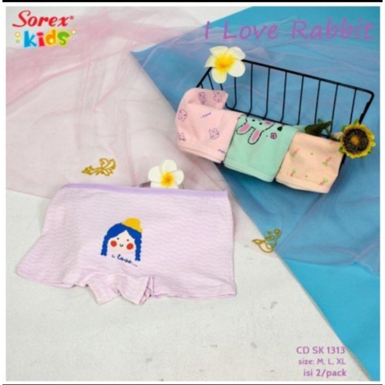 Celana dalam boxer anak cewek Sorex 1313 (2 pcs)