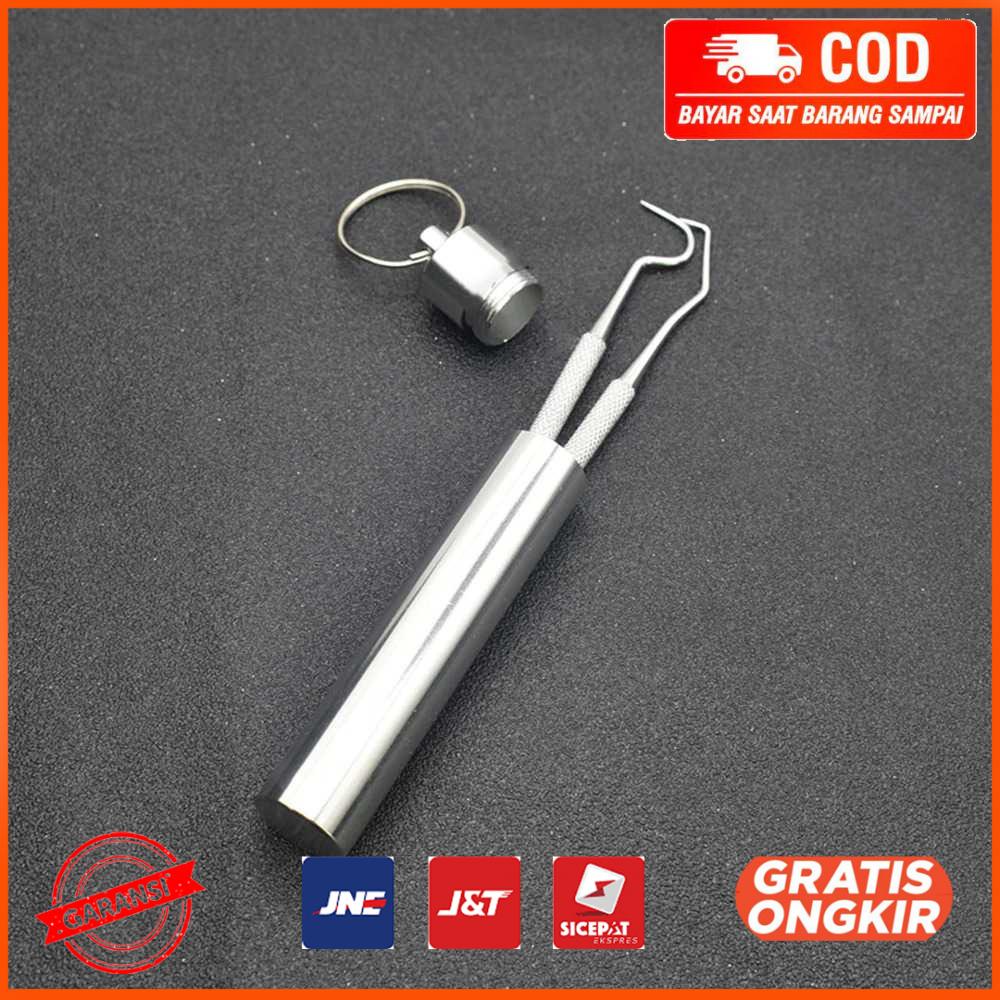 Tusuk Gigi Stainless Steel Toothpick Set TP0554