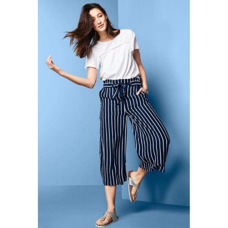Tchibo Stripe Cullotes Navy