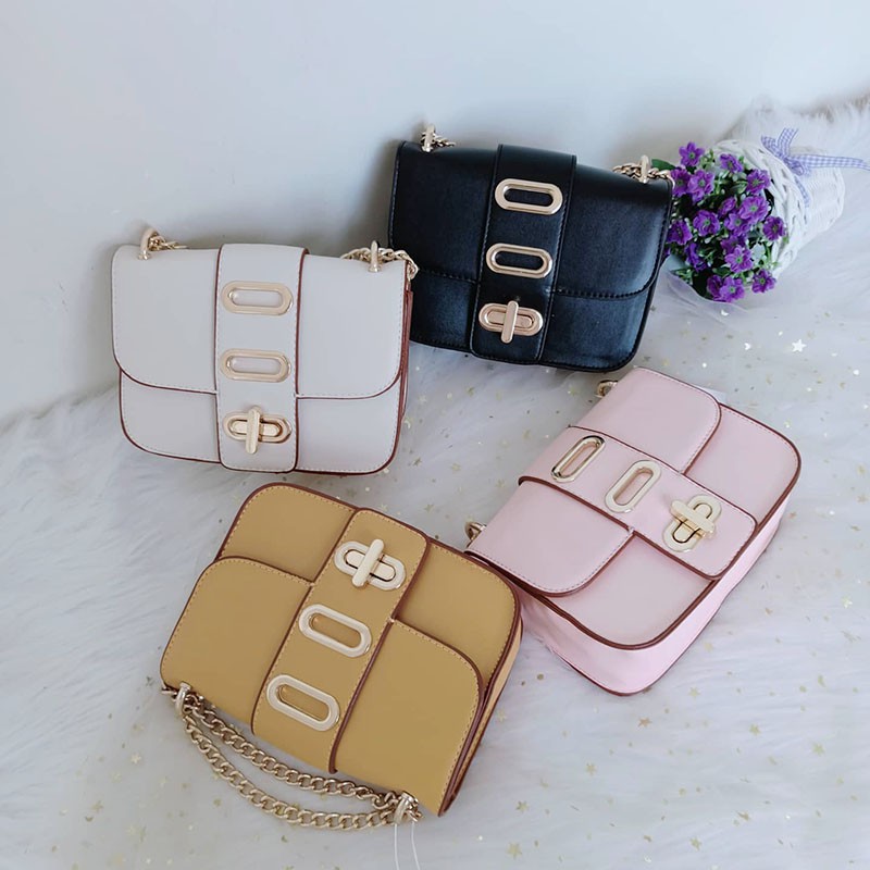 ready cod tas selempang wanita slingbag cewek kulit pu tali rantai tas mini import murah terbaru