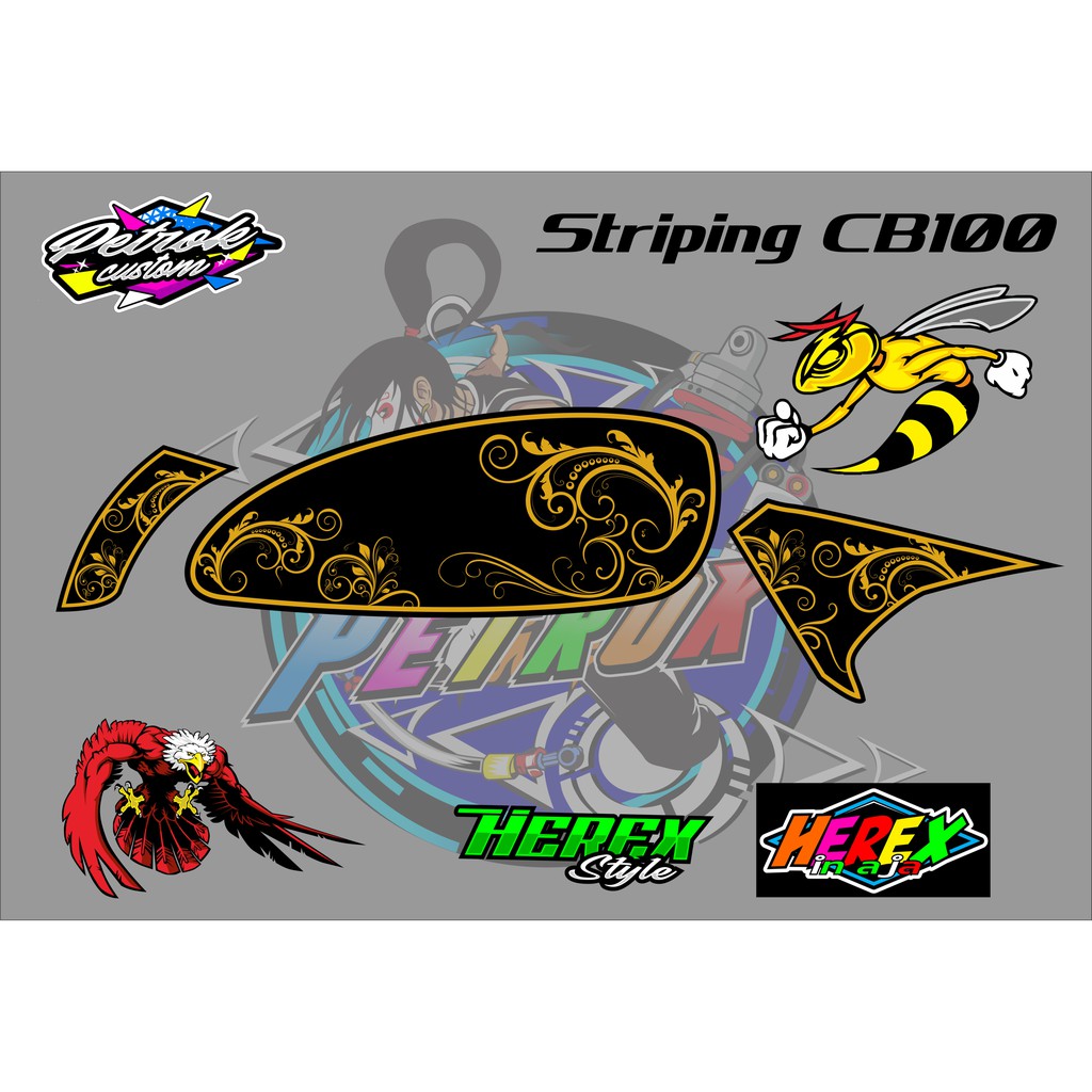 Striping Variasi Cb100 Stiker Cb Classic