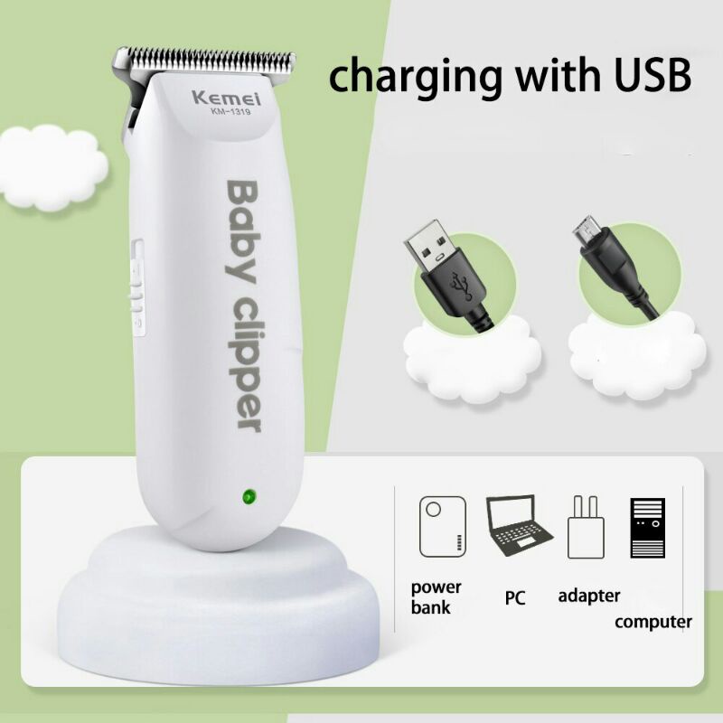 Biutte.Co Alat Cukur Rambut Bayi Elektrik Baby Clipper Shaver Trimmer Kemei - KM-1319