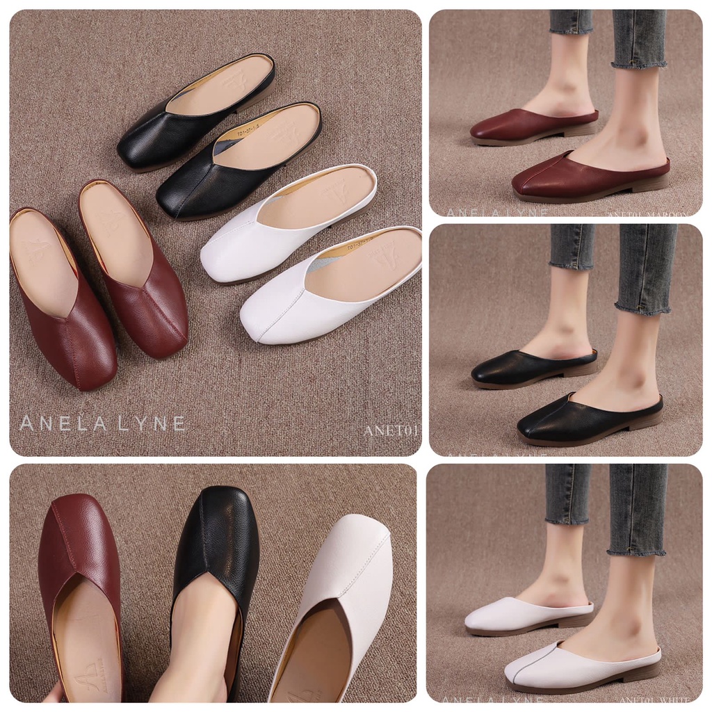 ANELA LYNE Sepatu Flat Mules Shoes DEJANE ANET01 ORIGINAL