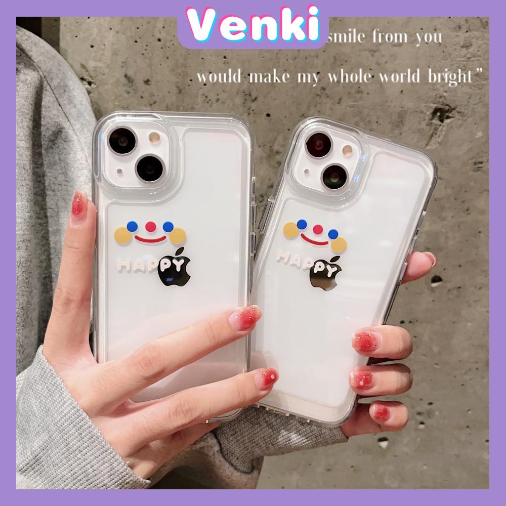 iPhone Case Clear Case Soft Thick TPU Shockproof Super Transparent Protection Camera Plating Button Cute Smiley Simple For iPhone 13 Pro Max iPhone 12 Pro Max iPhone 11 iPhone7Plus