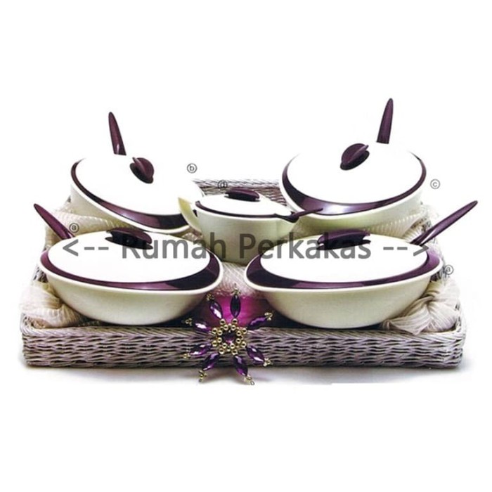 FREE ONGKIR Insulated Serving Set Ungu 5pcs warmie tup ungu