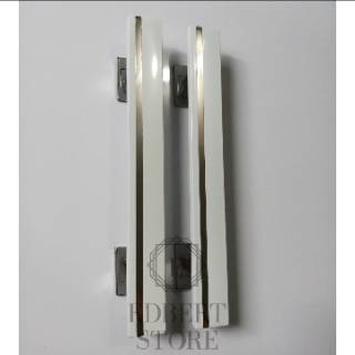 PULL HANDLE TARIKAN PINTU  RUMAH  DUA  PUTIH STAINLESS BODY 