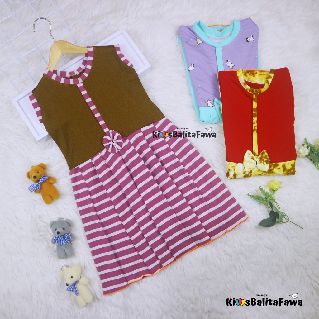 Dress Sinta uk 5-6 Tahun / Dres Anak Perempuan Motif Adem Baju Yukensi Import Lucu Murah