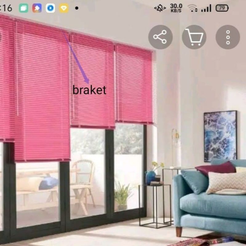 braket horizontal blind
