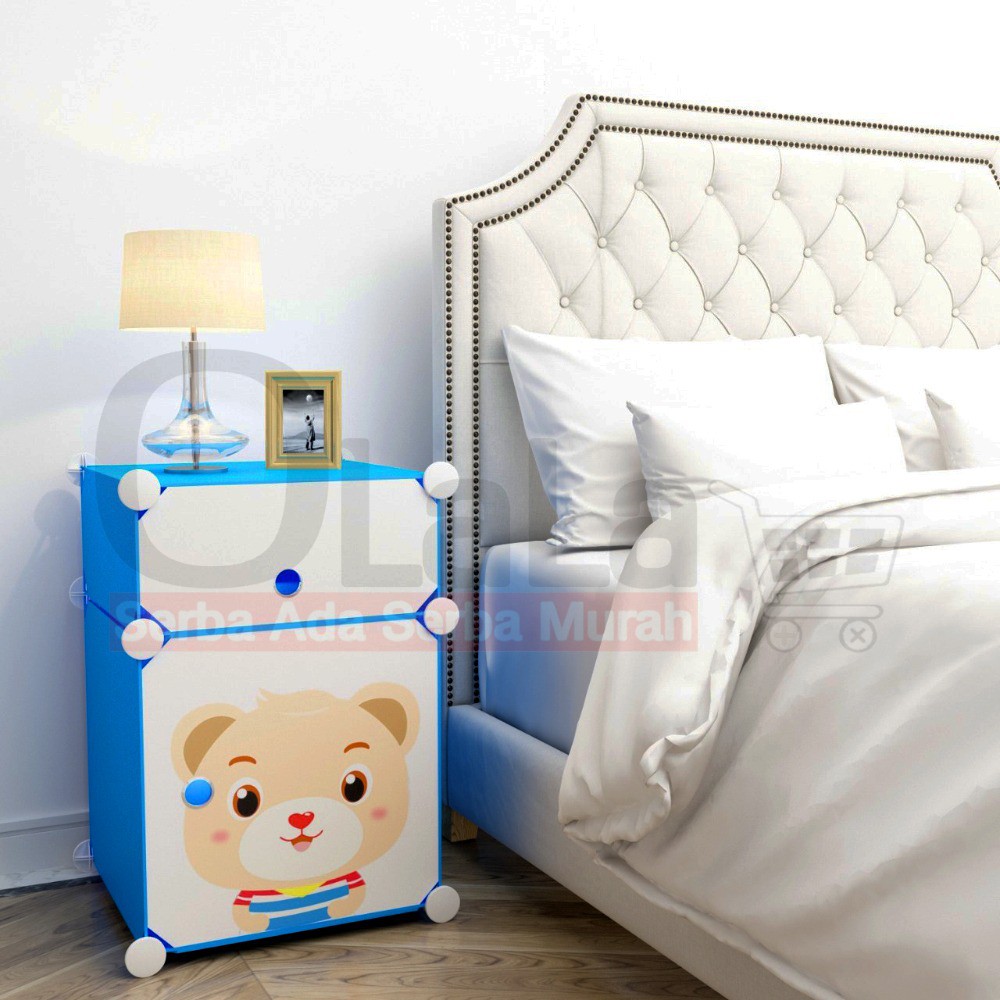 Lemari Plastik 2 susun (bedside table) OLL-201JL-22