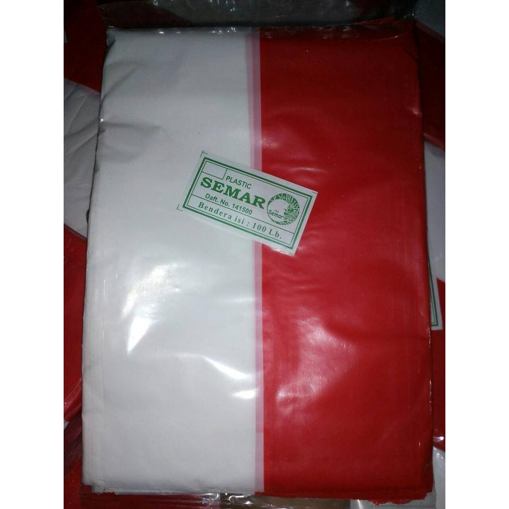 Bendera merah putih plastik cap semar 1pack(100pc)