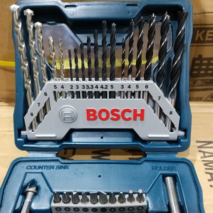 MATA BOR SET Bosch Mata Bor &amp; Obeng Set X-Line 33 -Biru- ORIGINAL BOSCH