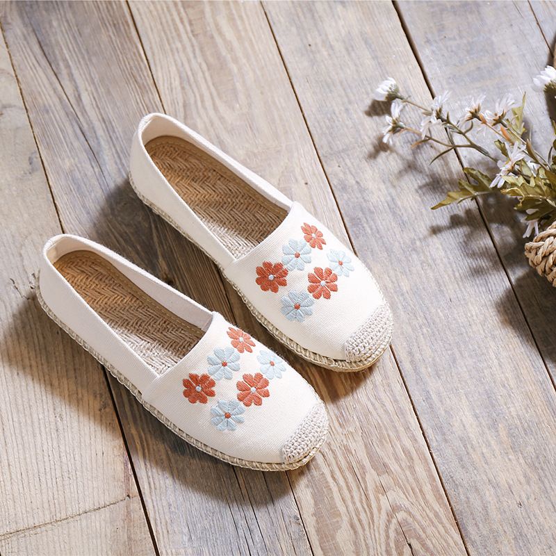 Sepatu Espadrilles Wanita Korea Import Slip on Kanvas