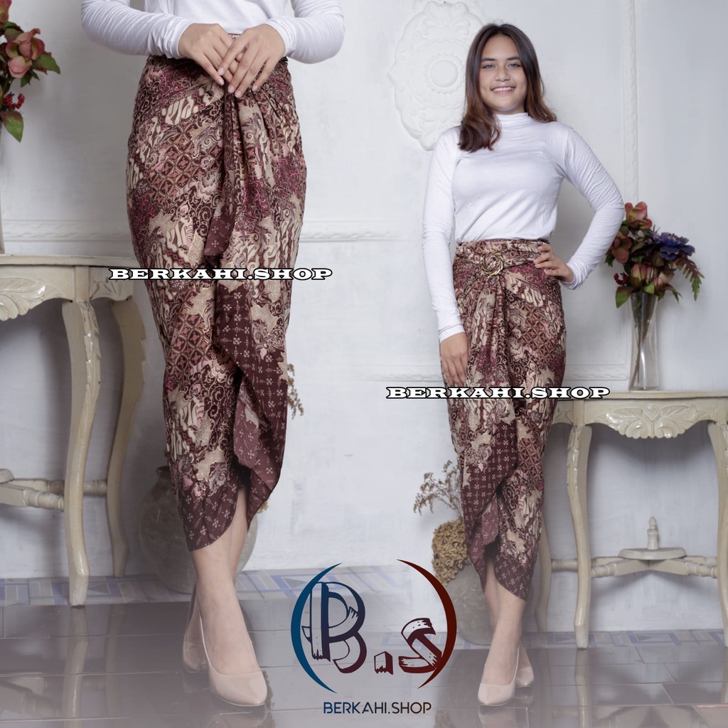 Rok Lilit Batik Bawahan Kebaya Modern Rok Serut Batik/bk pink