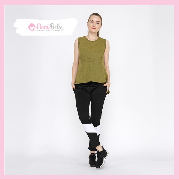 

Mamibelle Meg Blouse Hamil & Menyusui Green Sleeveless Activewear Premium