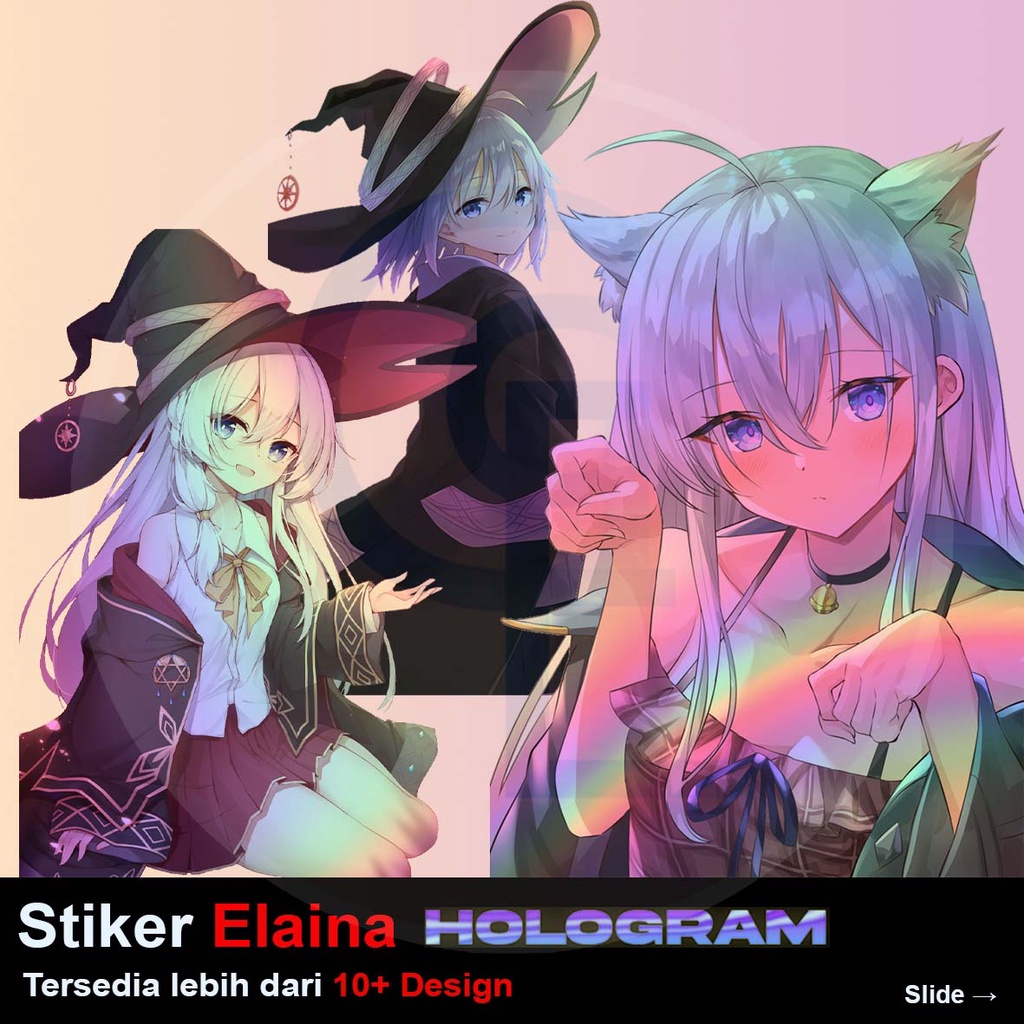 Sticker Elaina Majo No Tabitabi Vinyl Tumblr HD Anime HOLOGRAM