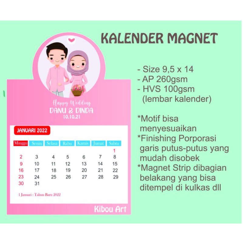 

Kalender Magnet Mini