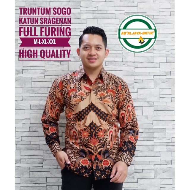 Batik TRUNTUM SOGO FULL FURING CABUT Katun Halus Ori Solo