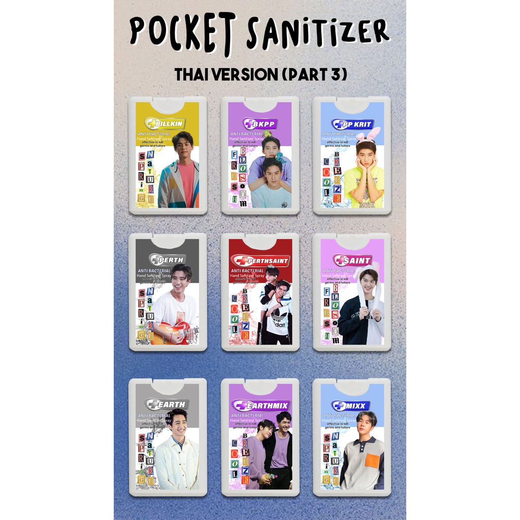 BKPP / PERTHSAINT / EARTHMIX HAND SANITIZER //POCKET SPRAY// BILLKIN, PP, EARTH, MIXX, PERTH, SAINT