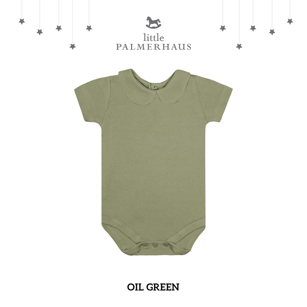 Little Palmerhaus - Girl Collar Bodysuit Short Sleeve 0-9 bulan