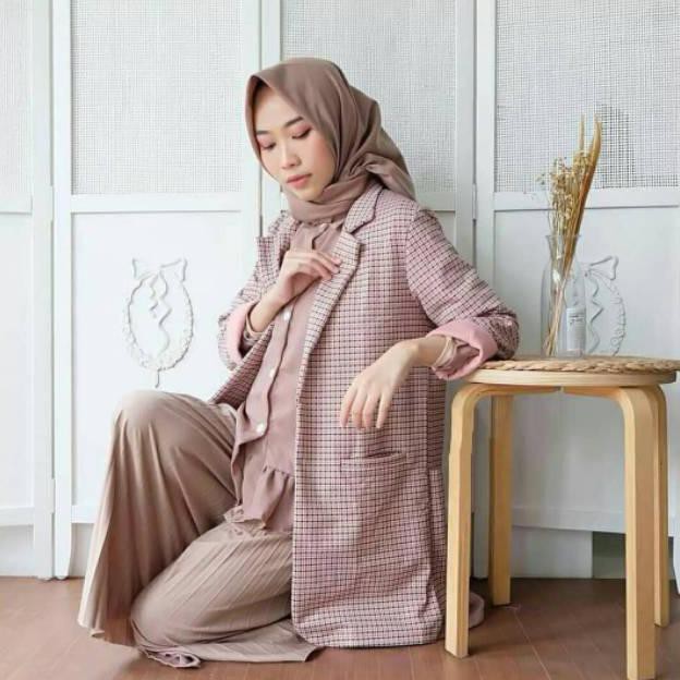 Blazer vivaldi Tartan 3 / blazer vivaldi murah / blazer vivaldi original / blazer vivaldi grosir