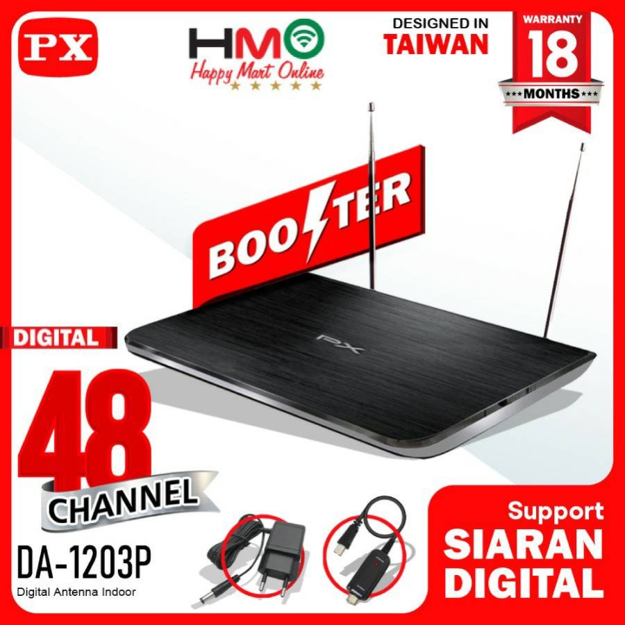 Terbaik Antena Tv Px Da-1203P Antena Indoor Digital Analog + Kabel