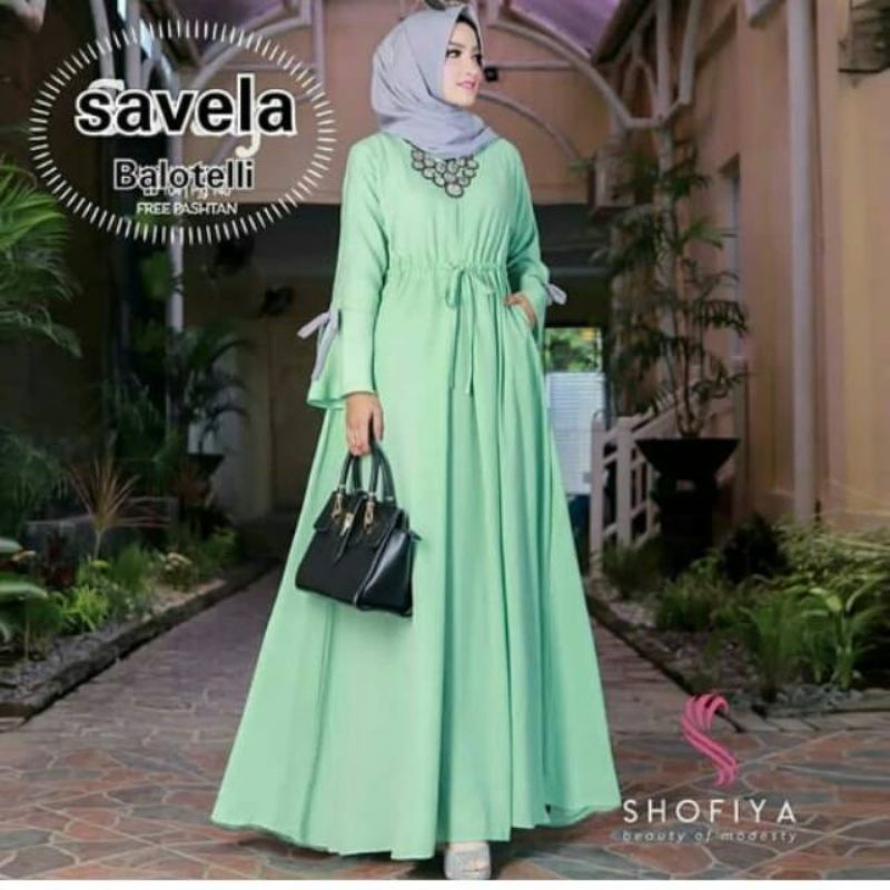 Savela dress fashion muslim remaja wanita