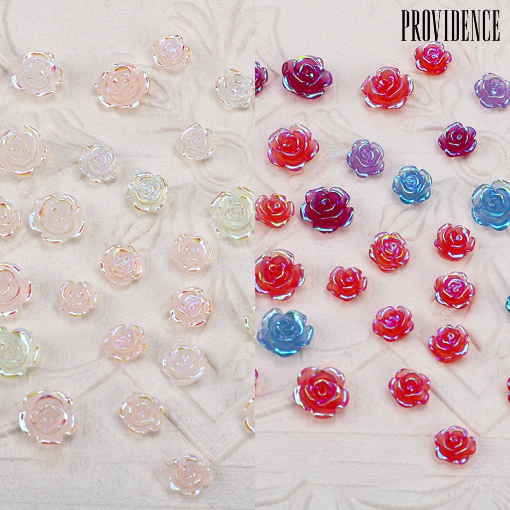 Providence 50Pcs / Set Berlian Imitasi Bentuk Bunga Camellia Untuk Dekorasi Nail Art DIY