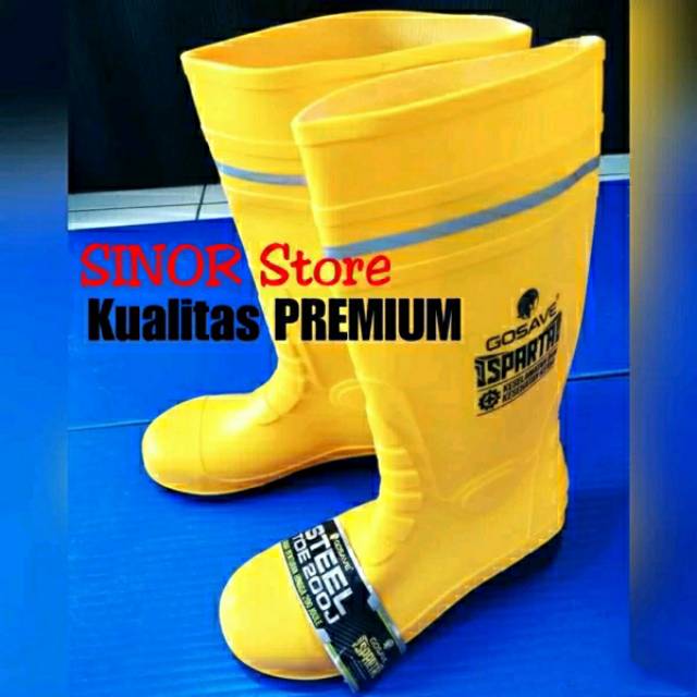 Sepatu Boot Safety SPARTA GOSAVE PVC Kuning Besi Rainboot Yellow Boots