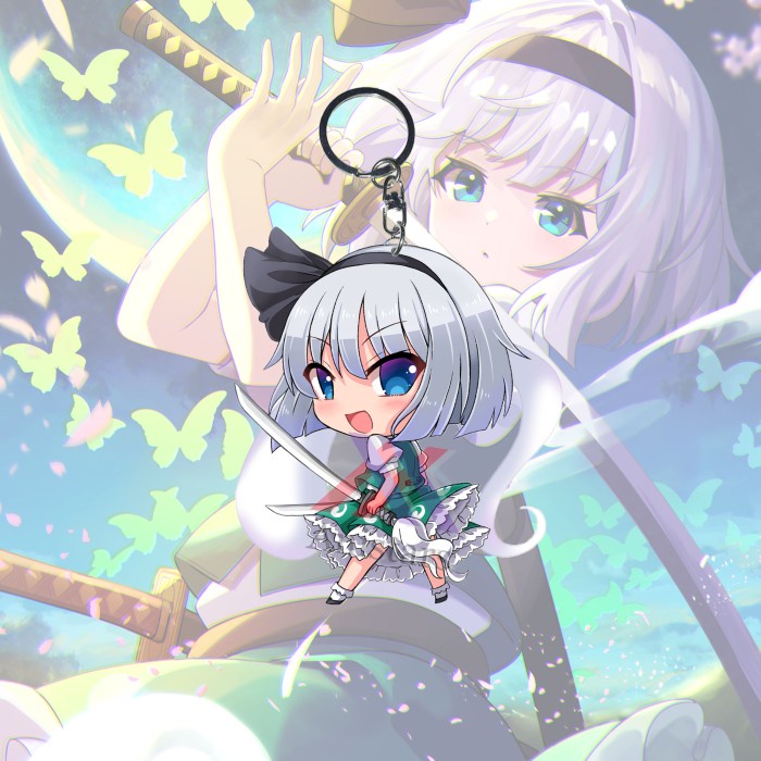 [PRE-ORDER] Gantungan Kunci Anime Touhou Project Konpaku Youmu - Ganci - Key Chain