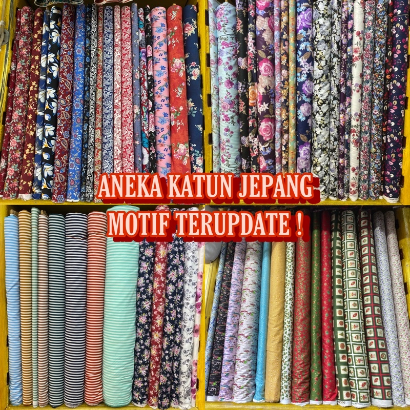 ANEKA KATUN JEPANG MOTIF PREMIUM PRINTED ORIGINAL A GRADE FULL KATUN KEMBANG MURAH TOKAI SENKO ORI