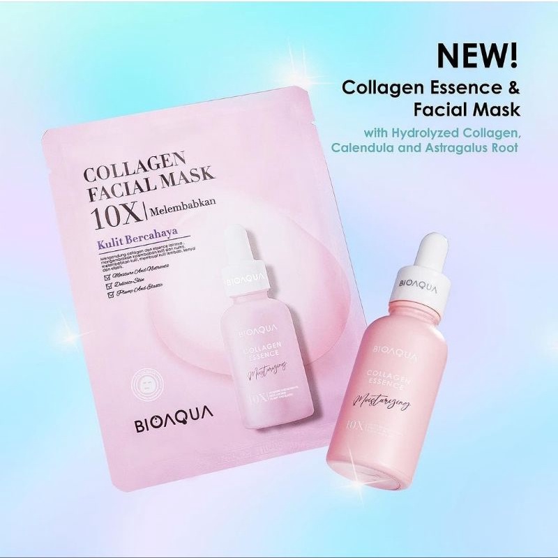 [BPOM] BIOAQUA 10X Essence Mask Brightening Moisturizing Sheet Mask 28ml