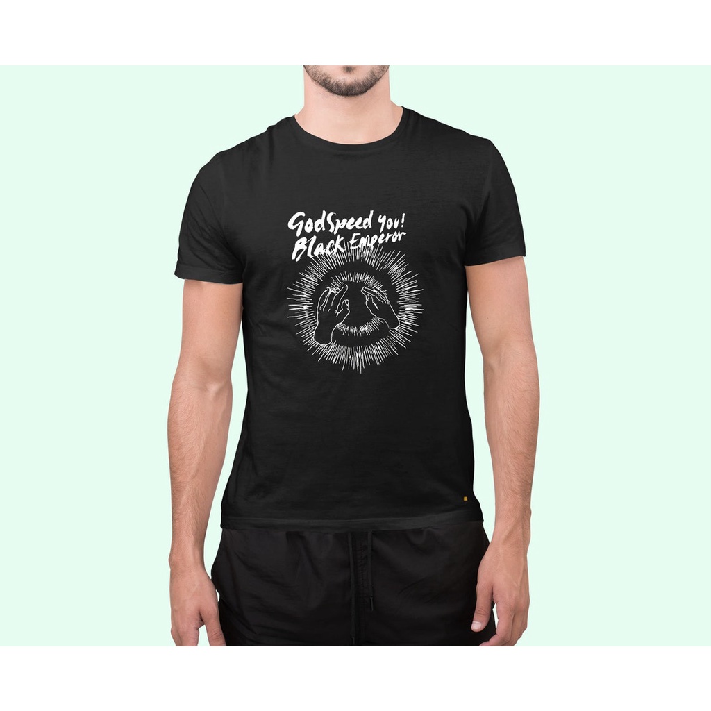 Kaos premium cotton Godspeed You Black Emperor Post Rock Band Logo Black Tshirt Size  Best Gift Birh