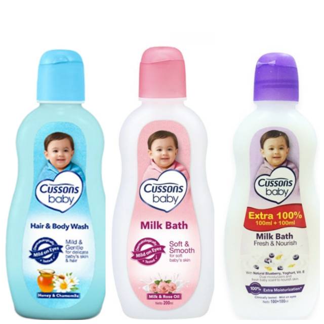 Cussons Baby Milk Bath/ Hair &amp; Body 100 + 100 ml