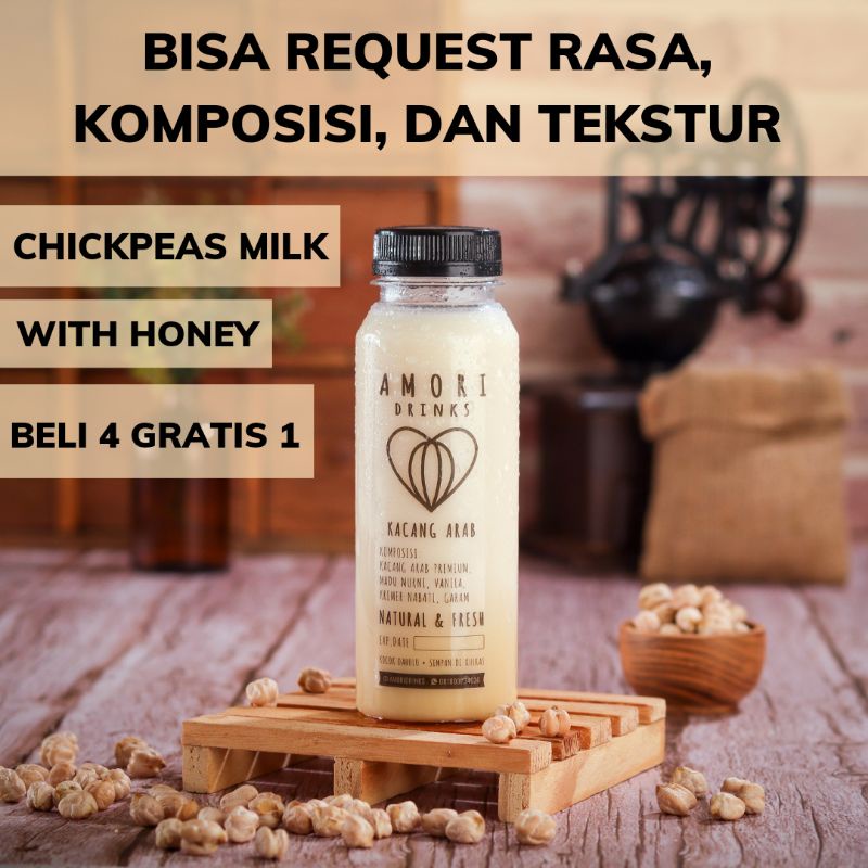 

chickpeas milk - susu kacang arab - honey chickpeas milk Amoridrinks