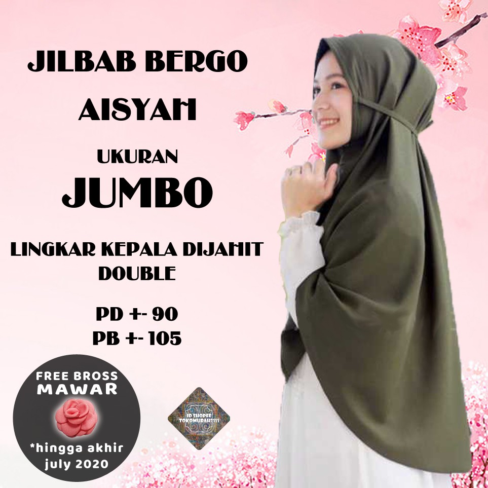 HIJAB BERGO TALI AISYAH, BERGO MARYAM JUMBO