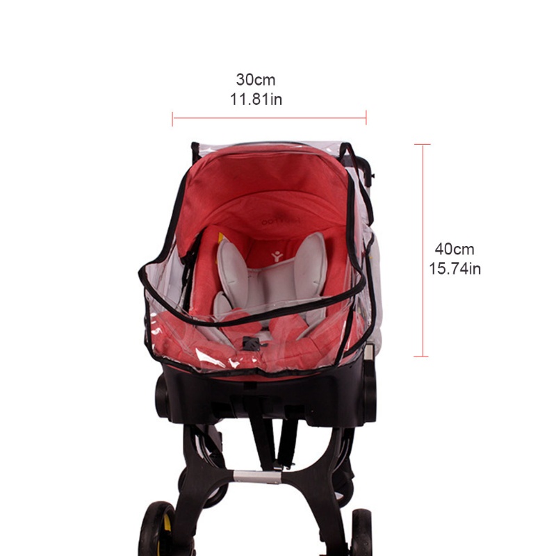 Mary Cover Pelindung Stroller Bayi Anti Air / Angin Transparan