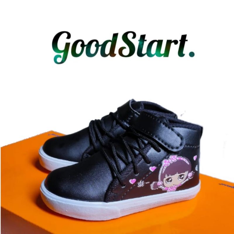 GoodStart - Sepatu Anak Perempuan Take Boots Fashion Kasual Hitam