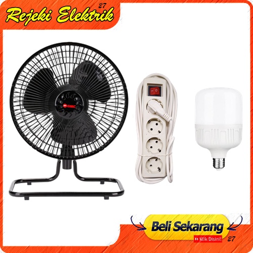 Paket Kipas GMC 706 ( 8 Inch ) + Stop Kontak + Bolam Lampu