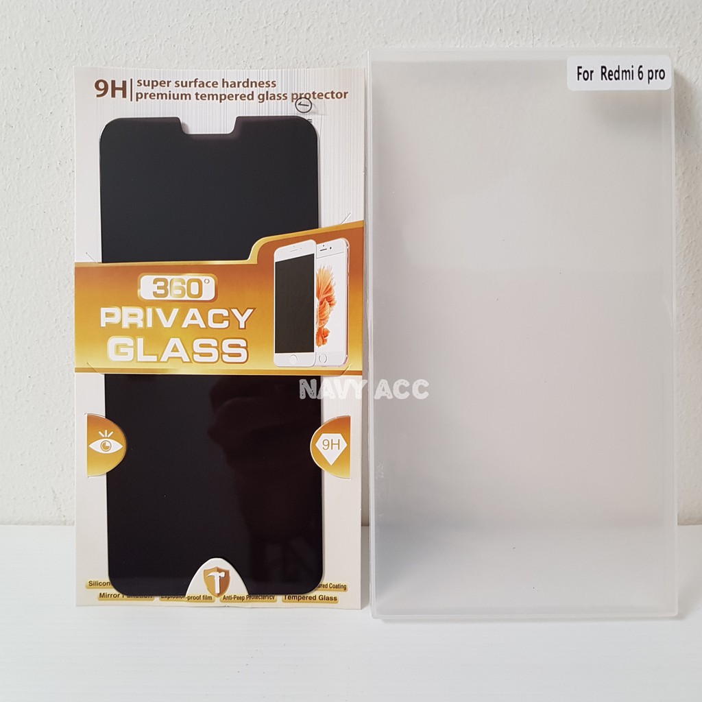 Tempered Spy Redmi 6 Pro - Tempered Glass Privasi Redmi 6 Pro