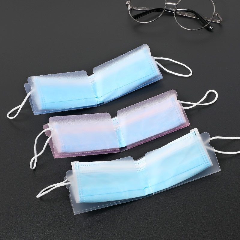 Transparent Foldable Anti-dust Mask Clip Storage / Students Start School Mask Keeper Mask Holder Storage Clip