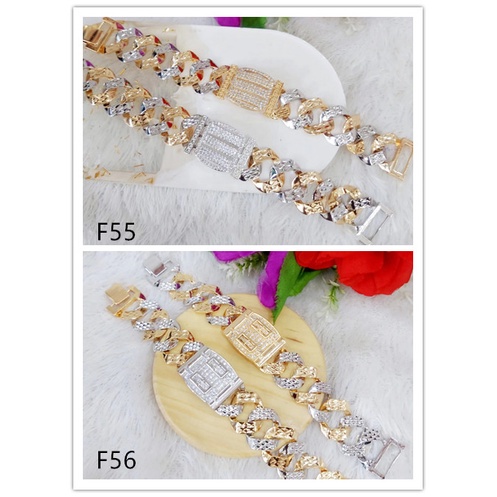 Gelang Xuping Permata Rantai Kombinasi Lapis Emas18k F55,56