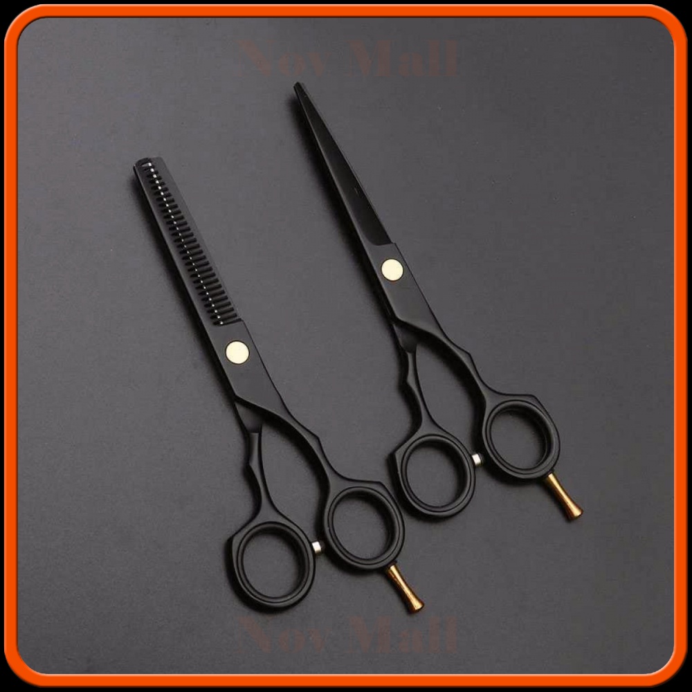 Gunting Rambut 5.5 Inch 2PCS with Razor Comb - 440C